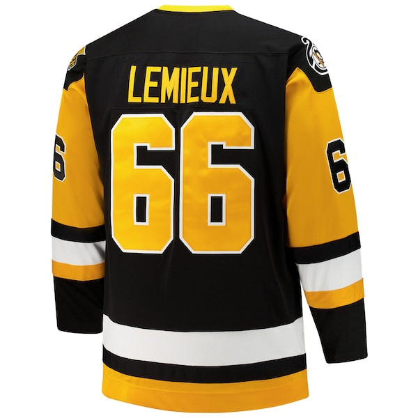 Mario Lemieux Pittsburgh Penguins  Big & Tall 1991/92 Blue Line 2.0 Jersey - Black