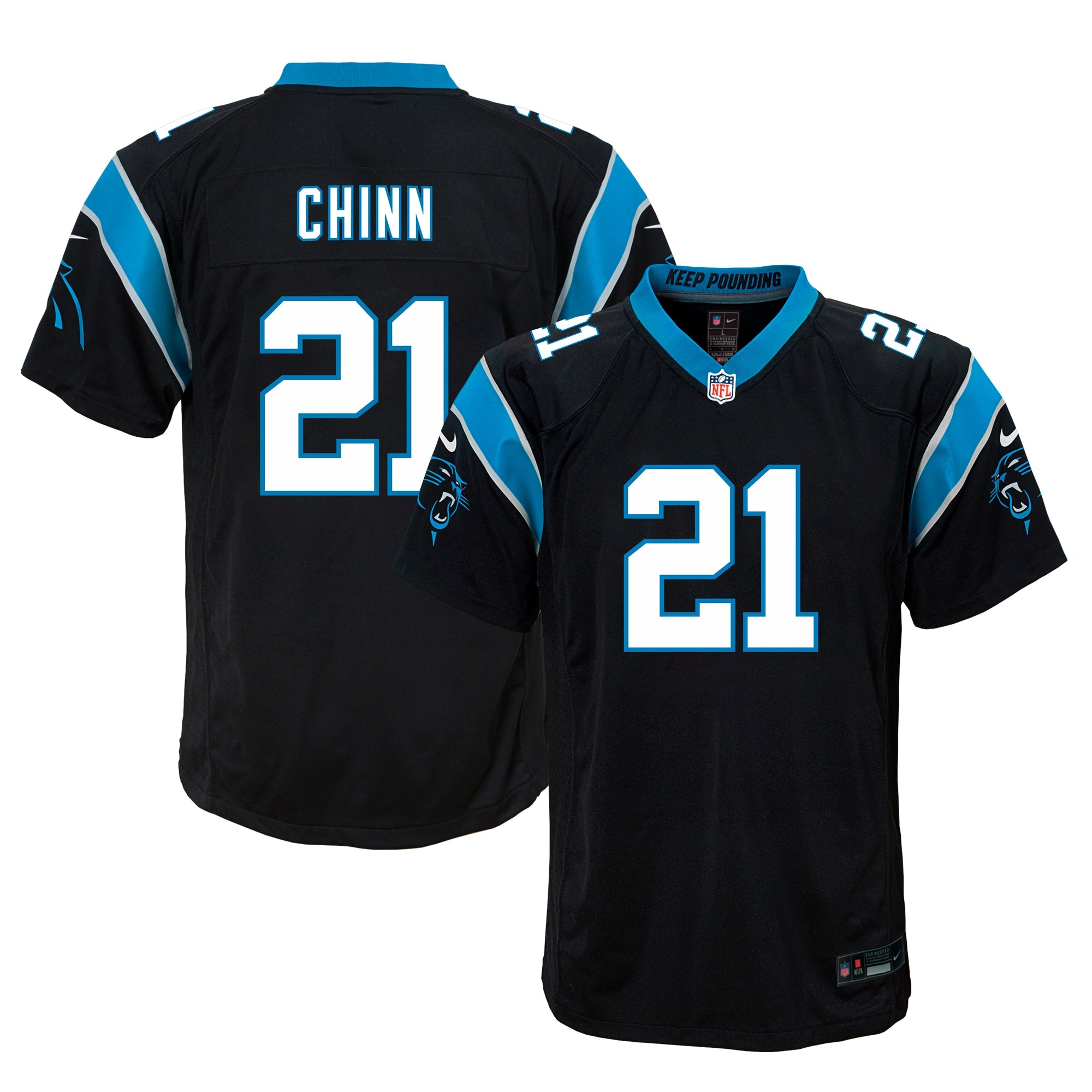 Jeremy Chinn Carolina Panthers Nike Youth Game Jersey - White/Black/Blue