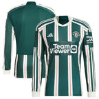 Manchester United adidas 2023/24 Away Long Sleeve Replica Jersey - Green