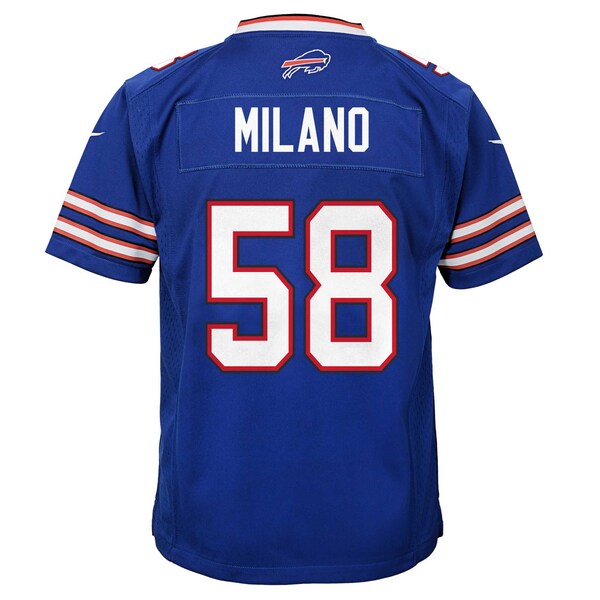 Matt Milano Buffalo Bills Nike Youth Team Player Game Jersey - Royal