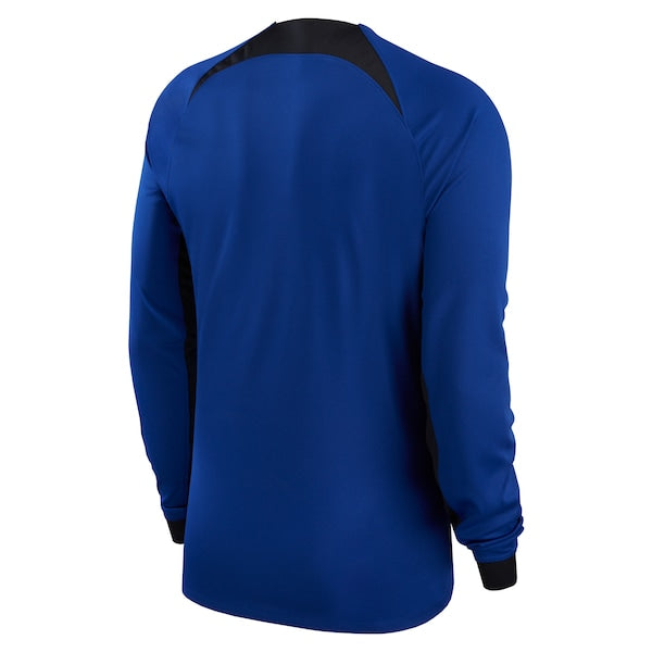 Netherlands National Team Nike 2022/23 Home Breathe Stadium Replica Blank Long Sleeve Jersey - Blue