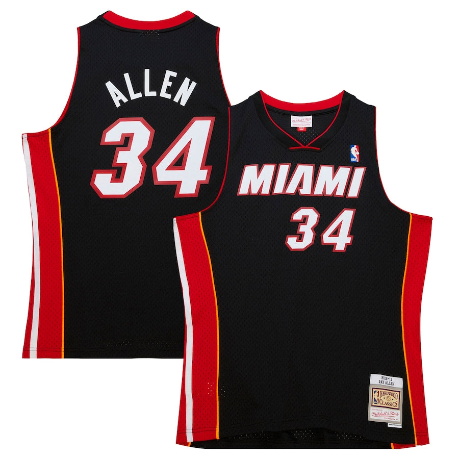 Ray Allen Miami Heat 2012/13 Hardwood Classics Swingman Jersey - Black