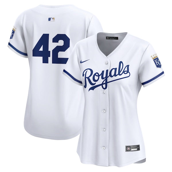 Kansas City Royals Nike Women's 2024 Jackie Robinson Day Home Limited Jersey – White