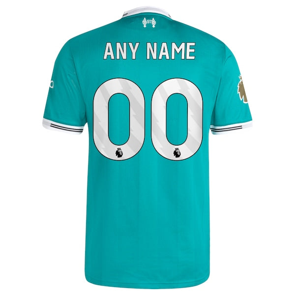 Liverpool adidas 2025/26 Third Authentic Custom Jersey - Green/Red