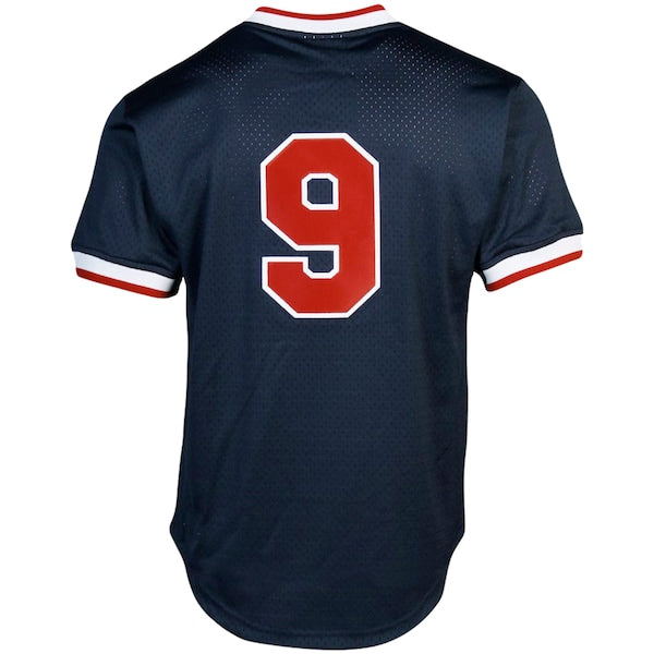 Ted Williams Boston Red Sox Cooperstown Collection Big & Tall Mesh Batting Practice Jersey - Navy