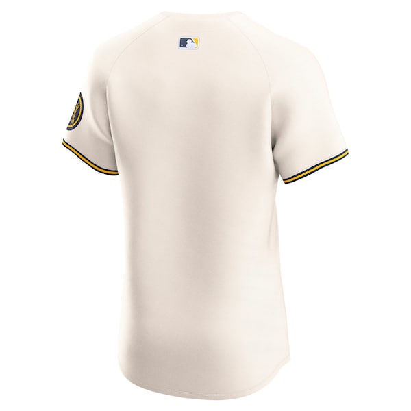 Milwaukee Brewers Nike Home Elite Jersey - Cream/Navy