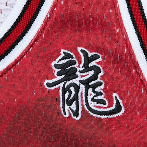 Dennis Rodman Chicago Bulls 1997/98 Hardwood Classics Asian Heritage 6.0 Swingman Throwback Player Jersey - Red
