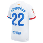 Ilkay Gündogan Barcelona Nike 2023/24 Away Match Authentic Player Jersey - White/Aqua/Royal