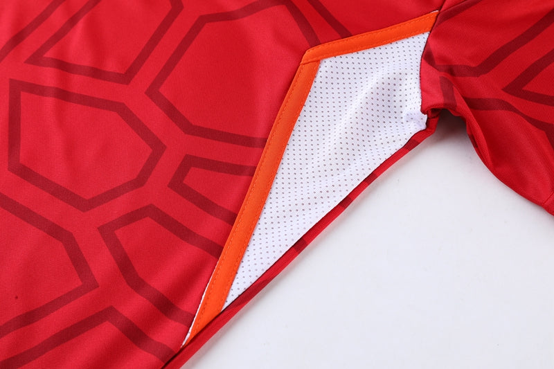 Adidas Short Sleeve Training Jersey Set - AD01- Red/Black