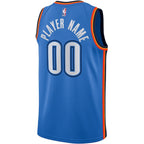 Oklahoma City Thunder Nike Swingman Custom Jersey Blue - Icon Edition