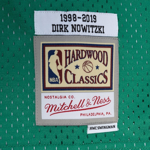 Dirk Nowitzki Dirk Nowitzki Hardwood Classics 1998/2019 Split Swingman Jersey - Blue/Green