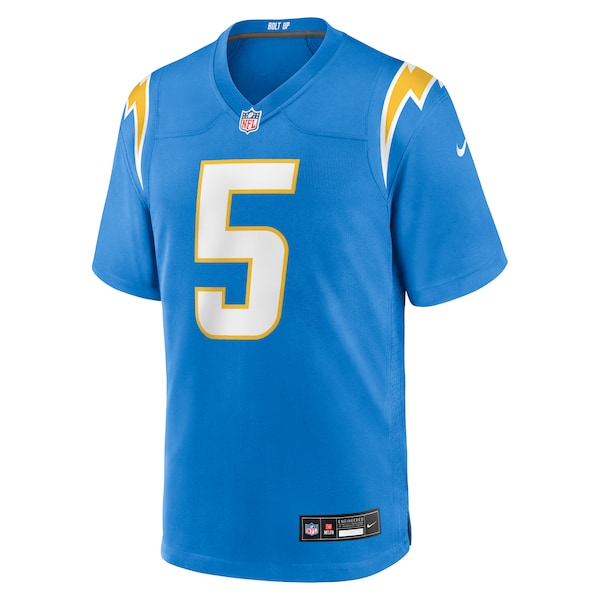 Trey Lance Los Angeles Chargers Nike Team Game Jersey -  Powder Blue
