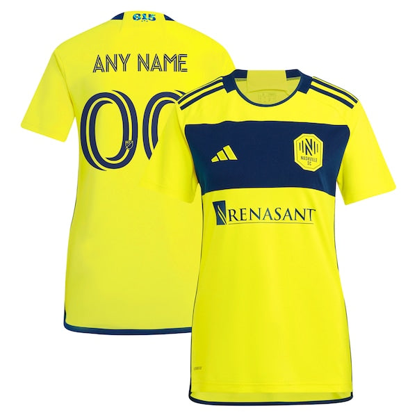 Nashville SC adidas Women's 2024 The 615 Kit Replica Custom Jersey - Yellow