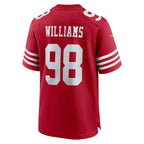 Mykel Williams San Francisco 49ers Nike 2025 NFL Draft First Round Pick Game Jersey - Scarlet