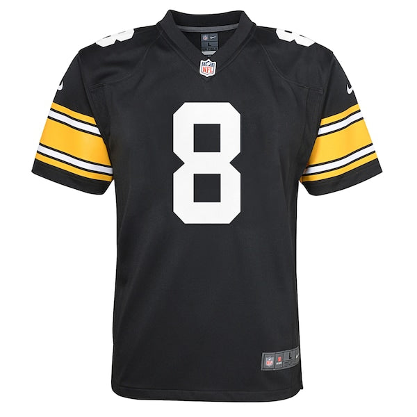 Kenny Pickett Pittsburgh Steelers Nike Youth Game Jersey - Black/White