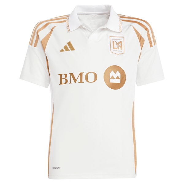 LAFC adidas Youth 2025 Secondary Replica Custom Jersey - White