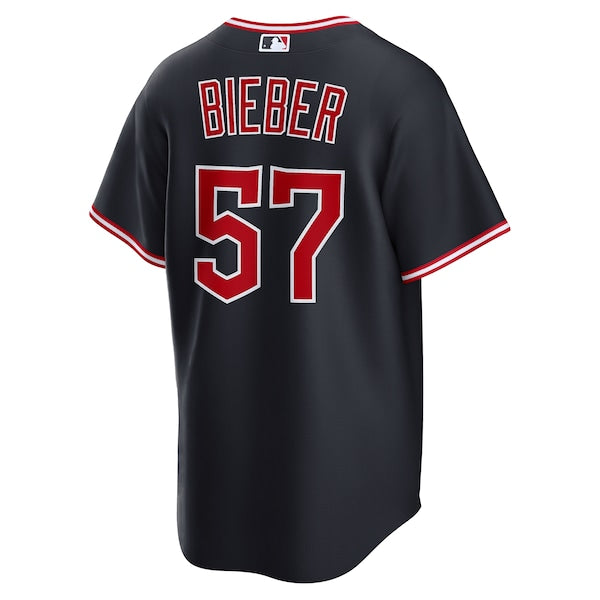 Shane Bieber Cleveland Guardians Nike Alternate Replica Jersey - Navy