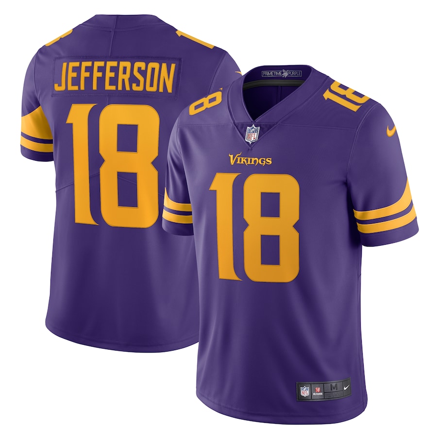 Justin Jefferson Minnesota Vikings Nike Alternate Vapor Limited Jersey - Purple