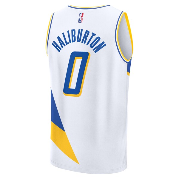 Tyrese Haliburton Indiana Pacers  Youth 2025/26 City Edition Fast Break Jersey - White