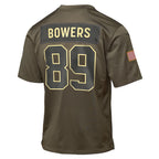 Brock Bowers Las Vegas Raiders Nike Youth 2025 Salute to Service Game Jersey - Olive