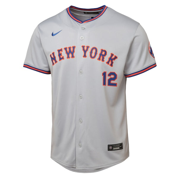 Francisco Lindor New York Mets Nike Youth Road Limited Jersey – Gray/Rush Blue