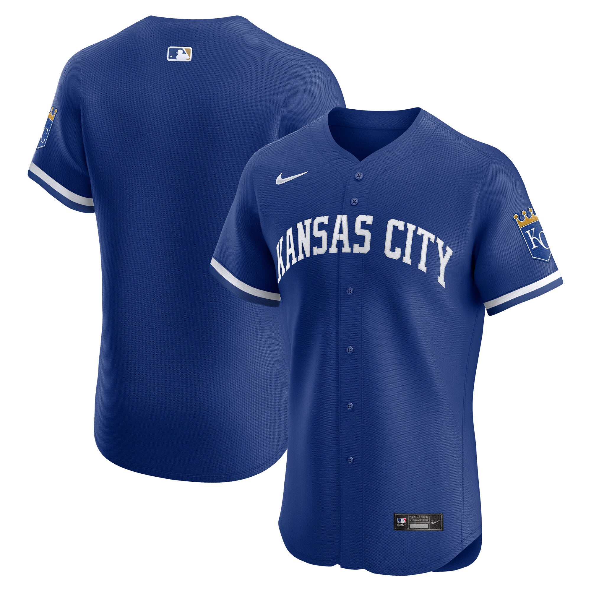 Kansas City Royals Nike Alternate Elite Jersey - Light Blue/White/Royal