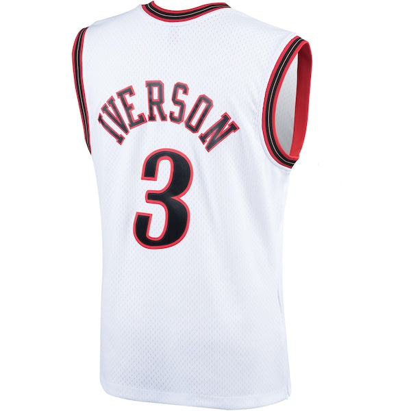 Allen Iverson Philadelphia 76ers  Hardwood Classics Swingman Jersey - White/Royal