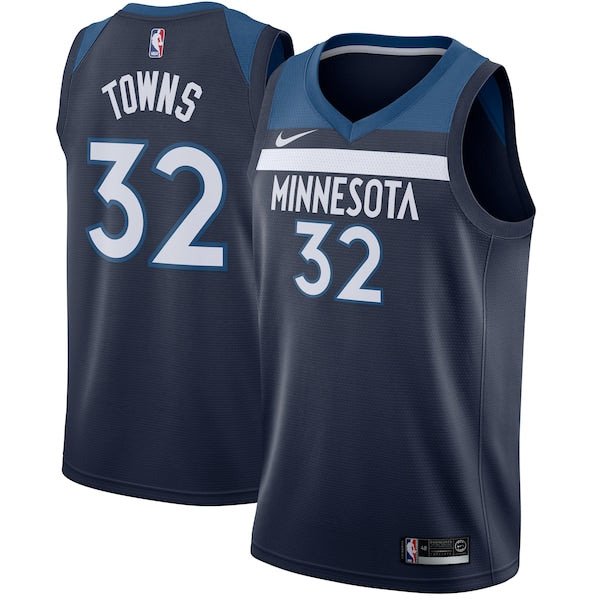 Karl-Anthony Towns Minnesota Timberwolves Nike Swingman Jersey Navy - Icon Edition