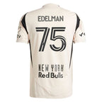 Daniel Edelman New York Red Bulls adidas 2025 Stone Kit Authentic Player Jersey - Tan