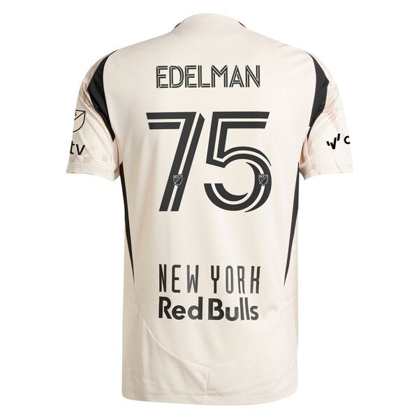 Daniel Edelman New York Red Bulls adidas 2025 Stone Kit Authentic Player Jersey - Tan