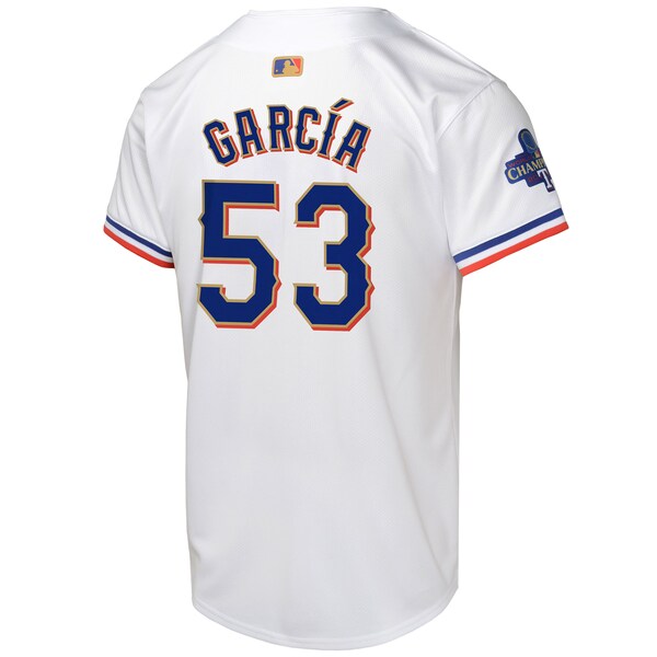 Adolis Garcia Texas Rangers Nike Youth 2024 Gold Collection Limited Player Jersey – White