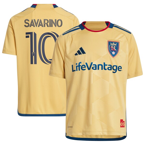 Jefferson Savarino Real Salt Lake adidas Youth 2024 The Beehive State Kit Replica Player Jersey - Gold