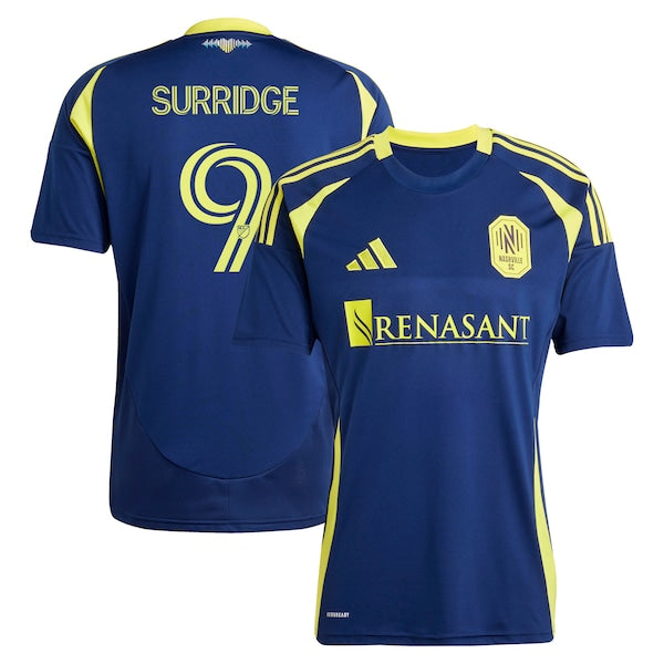 Sam Surridge Nashville SC adidas 2025 The Heart of Nashville Kit Replica Player Jersey - Navy