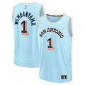 Victor Wembanyama San Antonio Spurs  2024/25 Fast Break Player Jersey - City Edition - Light Blue
