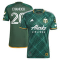 Evander Portland Timbers adidas 2023 Portland Plaid Kit Authentic Jersey - Green