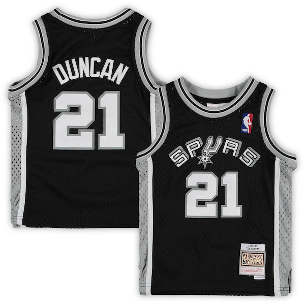Tim Duncan San Antonio Spurs Preschool 1998/99 Hardwood Classics Throwback Team Jersey - Black