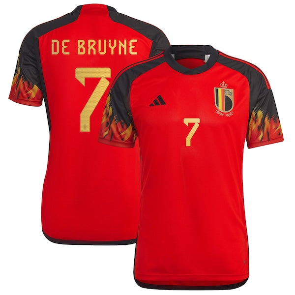Kevin De Bruyne Belgium National Team adidas 2022/23 Home Replica Jersey - Red