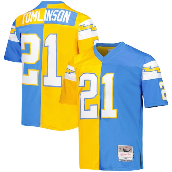 LaDainian Tomlinson Los Angeles Chargers 2002 Split Legacy Replica Jersey - Powder Blue/Gold