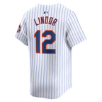 Francisco Lindor New York Mets Nike Home Limited Player Jersey - White/Gray