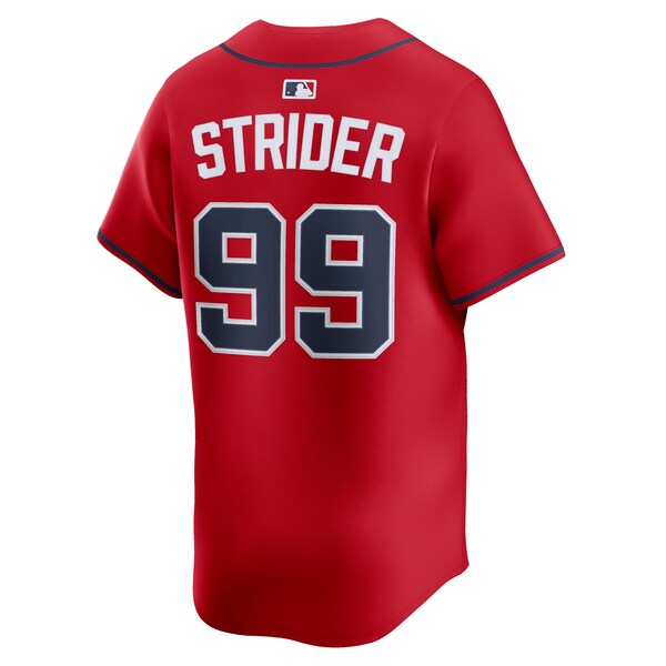 Spencer Strider Atlanta Braves Nike Alternate Limited Player Jersey - Red/White