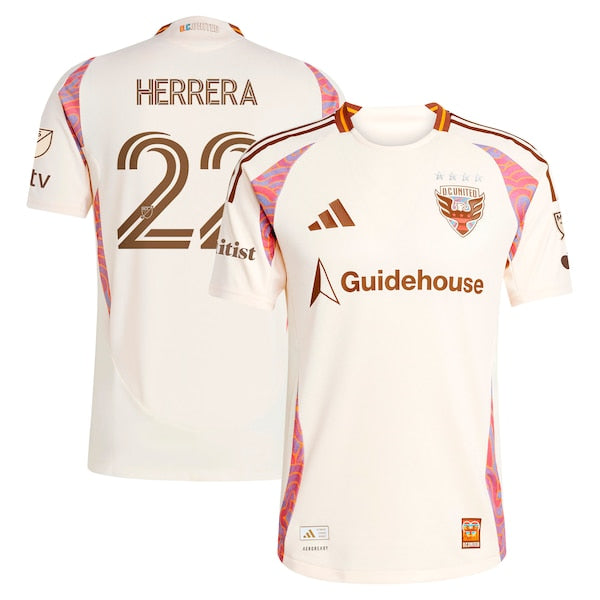 Aaron Herrera D.C. United adidas 2025 The Soul Kit Authentic Player Jersey - Natural