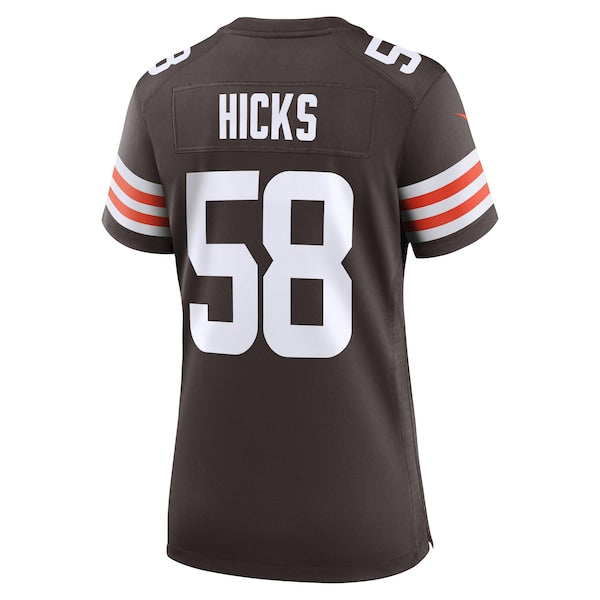Jordan Hicks Cleveland Browns Nike Women's  Game Jersey -  Brown
