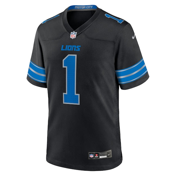 Jameson Williams Detroit Lions Nike 2nd Alternate Game Player Jersey - Black/Blue