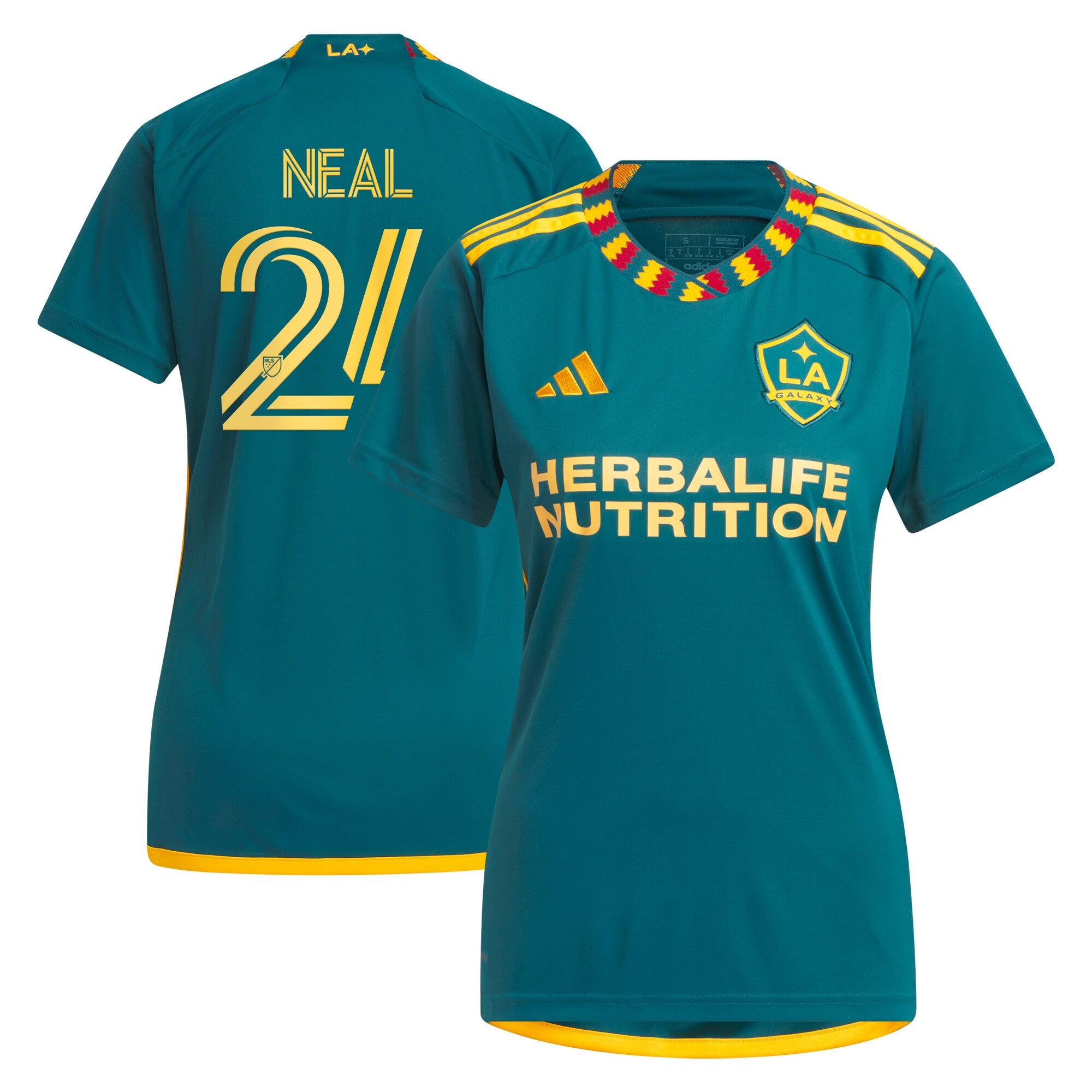 Jalen Neal LA Galaxy adidas Women's 2024 Angeleno Kit Replica Player Jersey - White/Green