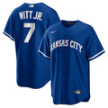 Bobby Witt Jr. Kansas City Royals Nike Alternate 2 Replica Jersey - Rush Blue/Gray/White