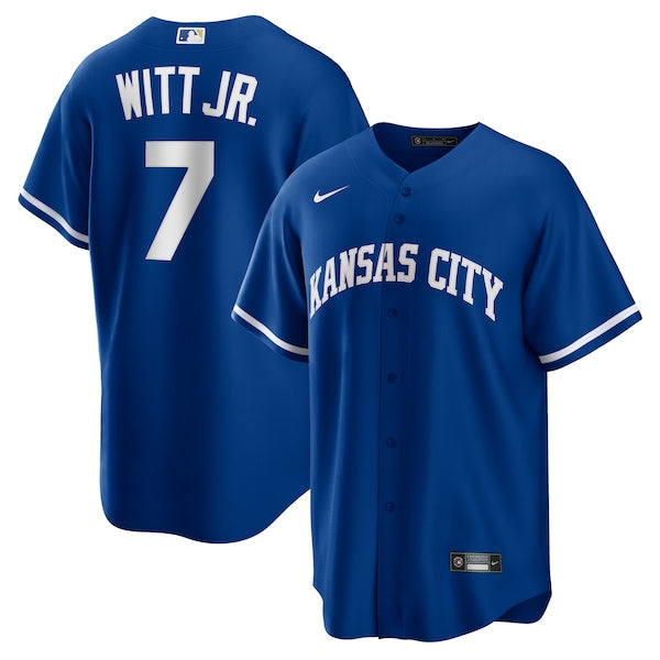 Bobby Witt Jr. Kansas City Royals Nike Alternate 2 Replica Jersey - Rush Blue/Gray/White