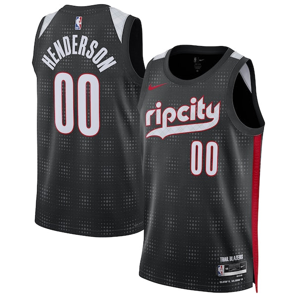 Scoot Henderson Portland Trail Blazers Nike Unisex 2024/25 Swingman Player Jersey - City Edition - Black