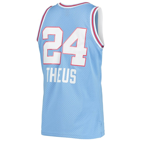 Reggie Theus Sacramento Kings 1985/86 Hardwood Classics Swingman Jersey - Light Blue
