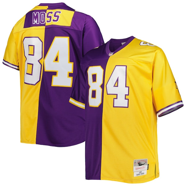 Randy Moss Minnesota Vikings Big & Tall Split Legacy Retired Player Replica Jersey - Purple/Gold