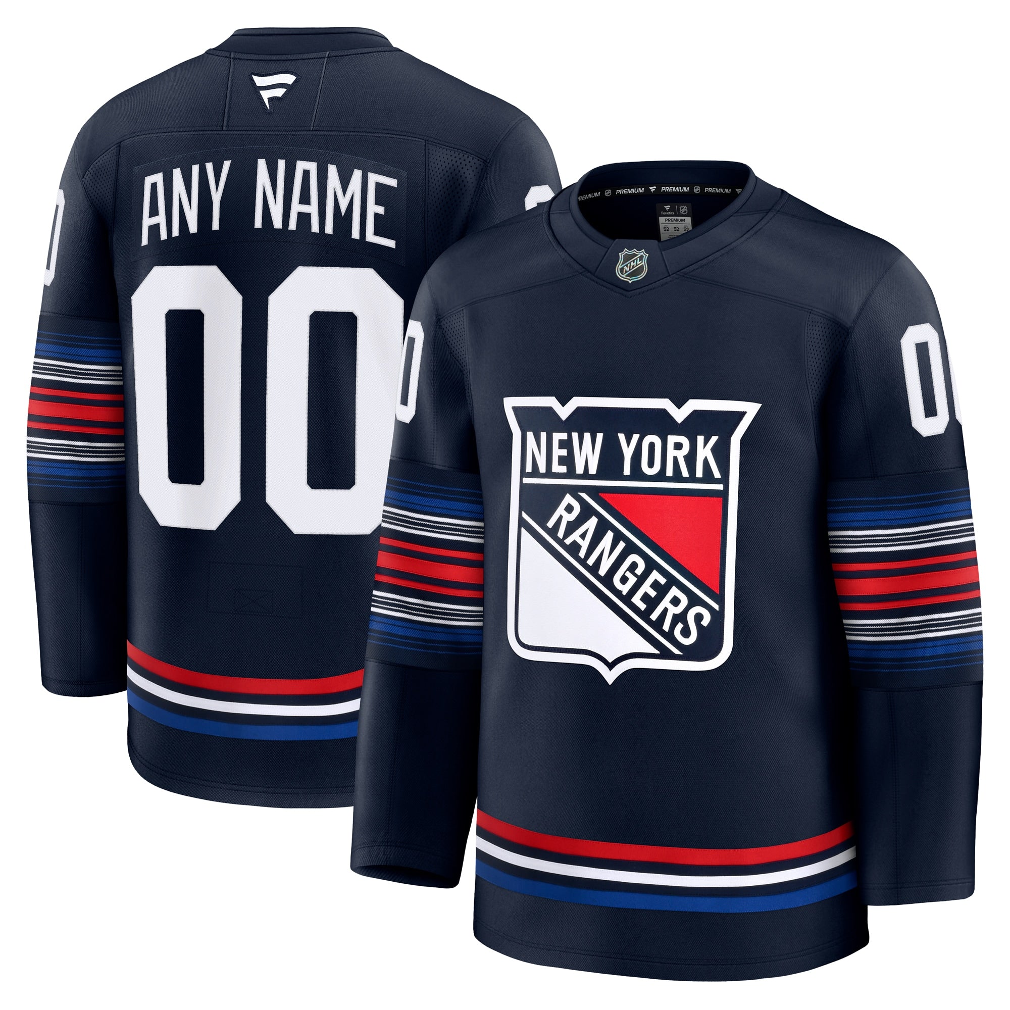 New York Rangers  Centennial Premium Custom Jersey - Blue/White/Navy/Royal